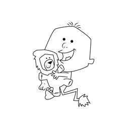 Stanley With Teddy Bear Free Coloring Page for Kids