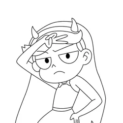 Star Butterfly 1 Free Coloring Page for Kids