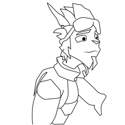 Davey Digger Storm Hawks Free Coloring Page for Kids