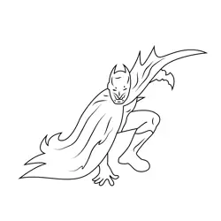 Batman In Action Free Coloring Page for Kids