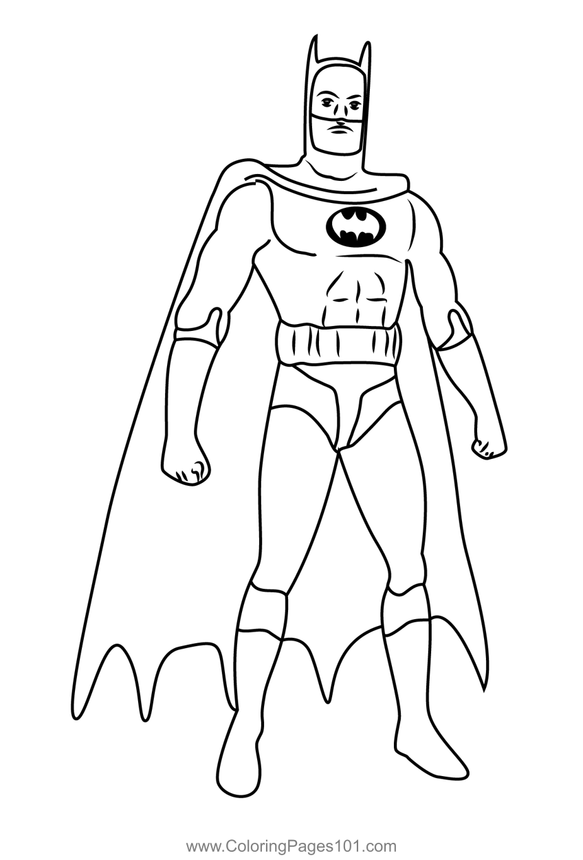 Batman Coloring Page for Kids - Free Super Friends Printable Coloring Pages  Online for Kids  | Coloring Pages for Kids