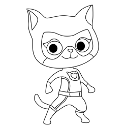 Sparks 2 SuperKitties Free Coloring Page for Kids
