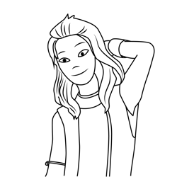 Jae Supernatural Academy Free Coloring Page for Kids