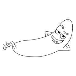Banana Supertato Free Coloring Page for Kids