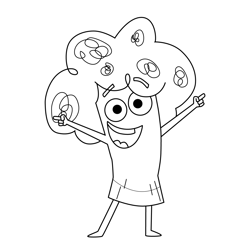 Broccoli Supertato Free Coloring Page for Kids