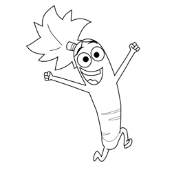 Carrot Supertato Free Coloring Page for Kids