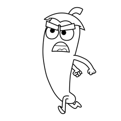 Chilli 1 Supertato Free Coloring Page for Kids