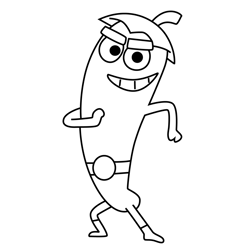Chilli 5 Supertato Free Coloring Page for Kids