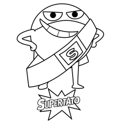 Evil Pea 7 Supertato Free Coloring Page for Kids