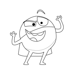 Evil Pea Supertato Free Coloring Page for Kids