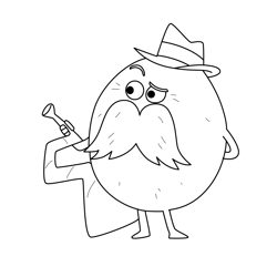 Kiwi Supertato Free Coloring Page for Kids