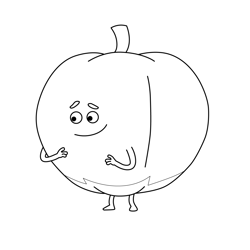 Pumpkin Supertato Free Coloring Page for Kids