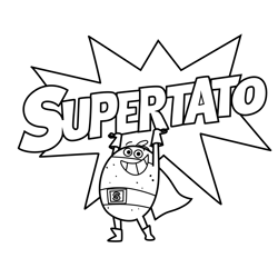 Supertato 1 Supertato Free Coloring Page for Kids