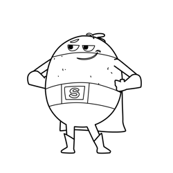 Supertato 4 Supertato Free Coloring Page for Kids