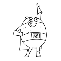 Supertato 6 Supertato Free Coloring Page for Kids