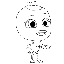 Dina T.O.T.S Free Coloring Page for Kids