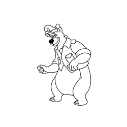 Cute Baloo Free Coloring Page for Kids