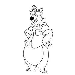Happy Baloo Free Coloring Page for Kids