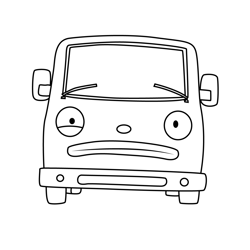 Iracha Tayo the Little Bus Free Coloring Page for Kids