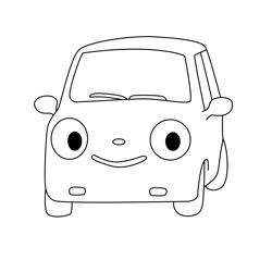 Small Tayo the Little Bus Free Coloring Page for Kids