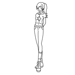 Cute Yoko Free Coloring Page for Kids