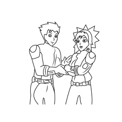 Josh And Yoko Free Coloring Page for Kids