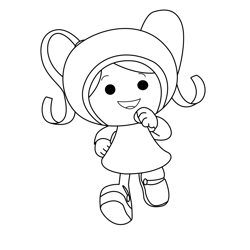 Milli Running Team Umizoomi Free Coloring Page for Kids