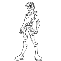 Wildfire Teen Titans Free Coloring Page for Kids