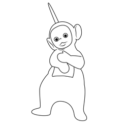 Cute Dipsy Free Coloring Page for Kids