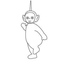 Dipsy Say Hi Free Coloring Page for Kids
