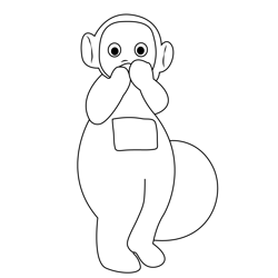 Laa Laa Standing Free Coloring Page for Kids