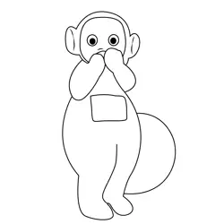 Laa Laa Standing Free Coloring Page for Kids