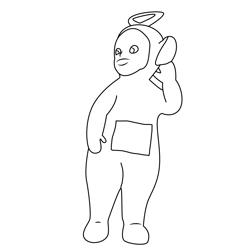Lovely Tinky Winky Free Coloring Page for Kids