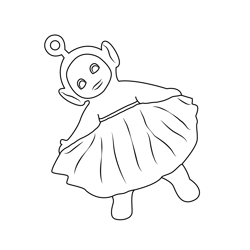 Po Dancing Free Coloring Page for Kids