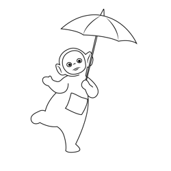 Singing In The Rain Free Coloring Page for Kids