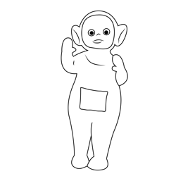 Tinky Winky Free Coloring Page for Kids