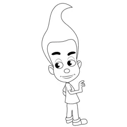 Jimmy Neutron Hero Free Coloring Page for Kids