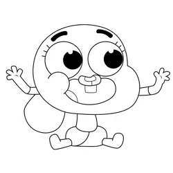 Anais Watterson Baby Gumball Free Coloring Page for Kids