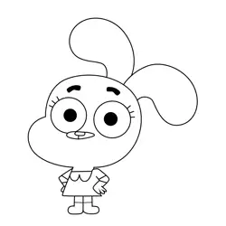 Anais Watterson Gumball Free Coloring Page for Kids