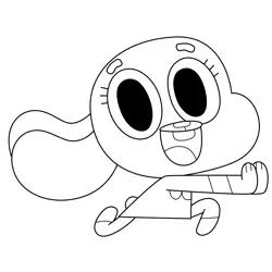 Anais Watterson Running Gumball Free Coloring Page for Kids