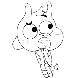 Chi Chi Scared Gumball Free Coloring Page for Kids