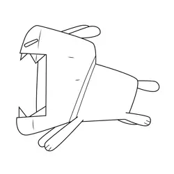 Cube Dog Gumball Free Coloring Page for Kids