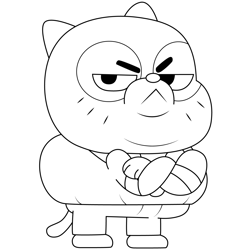 Daniel Senicourt Young Gumball Free Coloring Page for Kids
