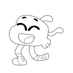 Darwin Watterson Happy Gumball Free Coloring Page for Kids