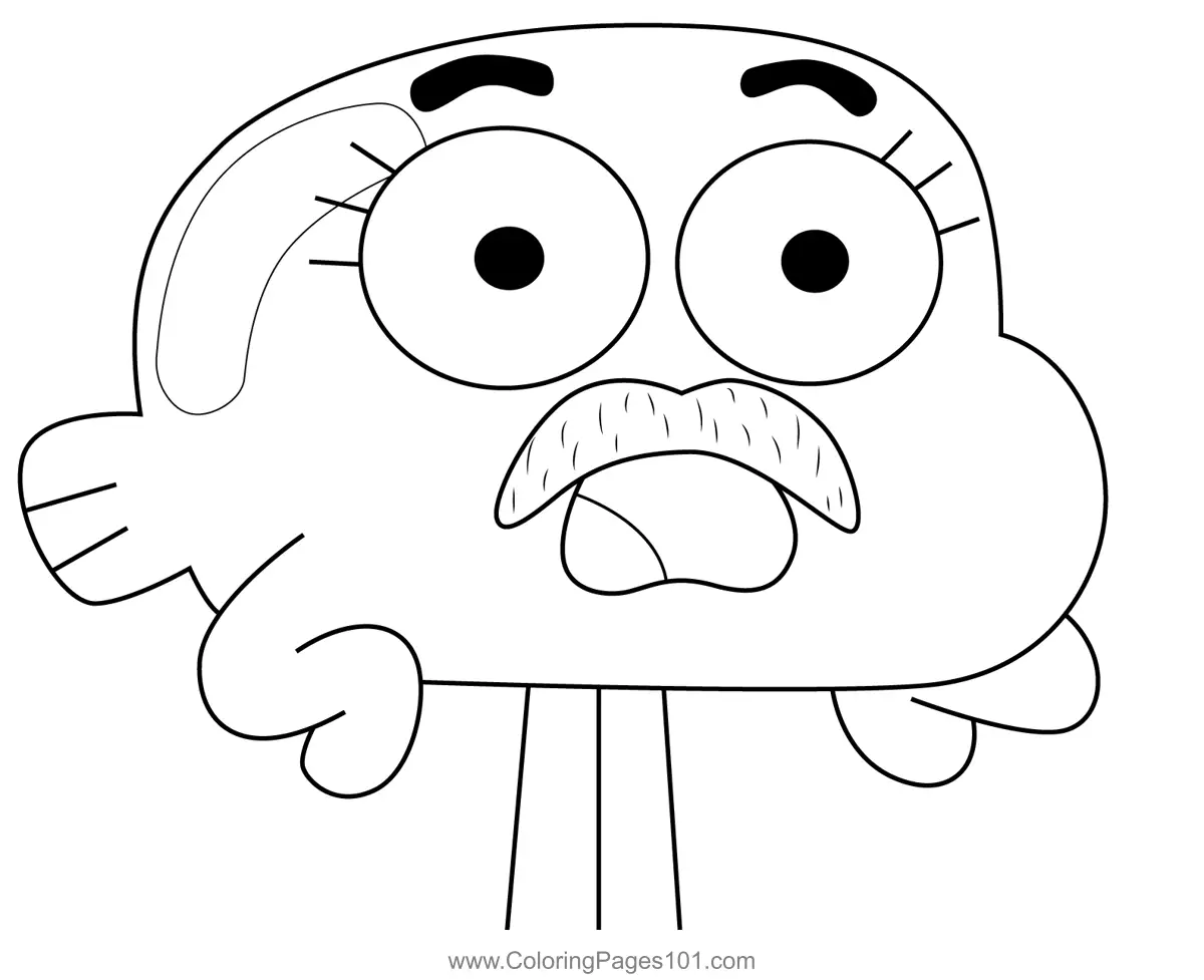 gumball and darwin coloring page
