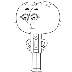 Dr. Butt Gumball Free Coloring Page for Kids