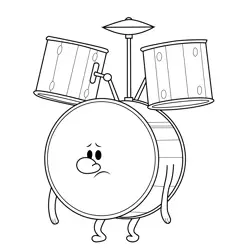 Drum Kit Guy Gumball Free Coloring Page for Kids