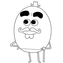 Egg Man Gumball Free Coloring Page for Kids