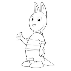 Austin Thumb Up Free Coloring Page for Kids