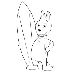 Austin With Kayak Free Coloring Page for Kids